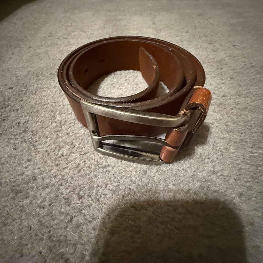 Reaction Kenneth Cole Brown Leather Belt Men’s Size 38